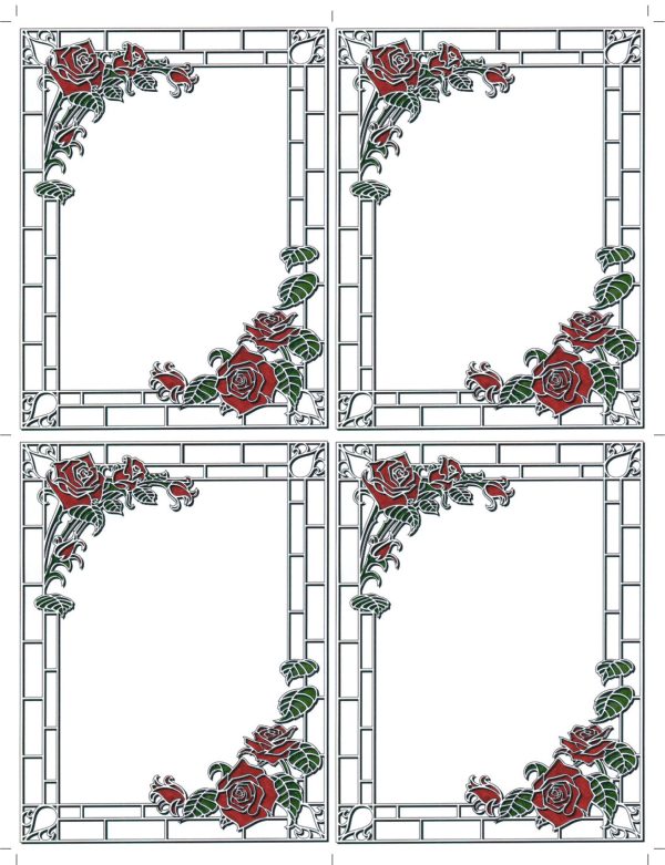 B14042 Stained Glass Roses